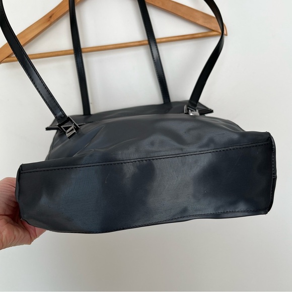 Vintage Joanel Black Textured PVC Tote Bag - Picture 5 of 11